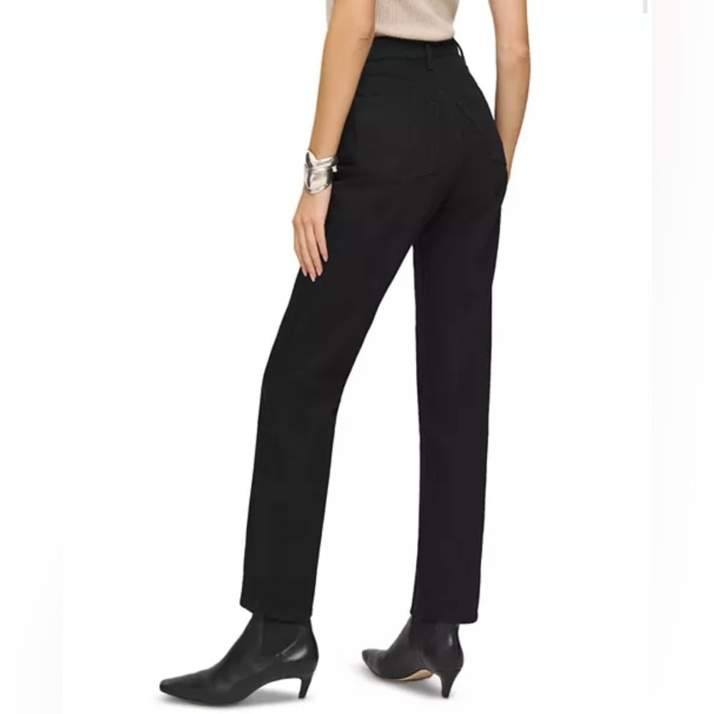 Reformation Cynthia High Rise Straight Jeans in Black - Picture 2 of 6